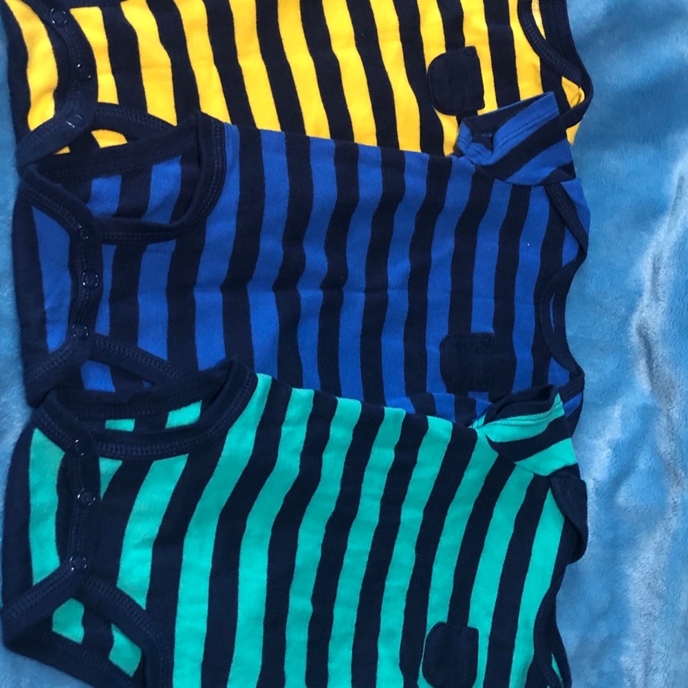 Three Striped Onesies with Pocket